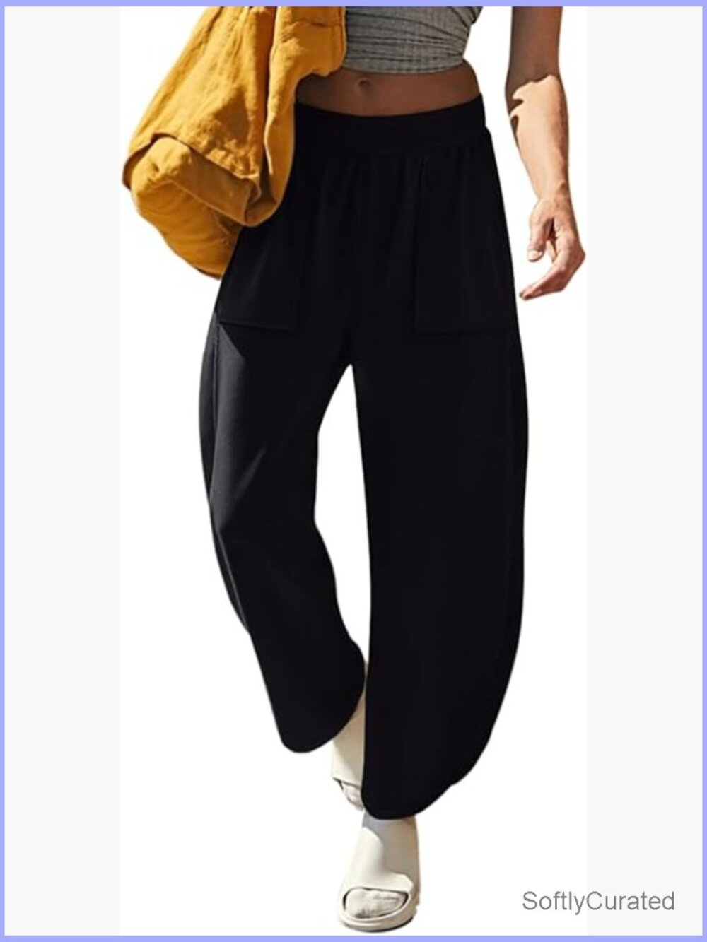 Wide Leg Sweatpants High Waisted Palazzo Harem Pants with Pockets